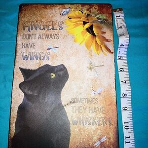 Black Cat and Sunflower Wall Art